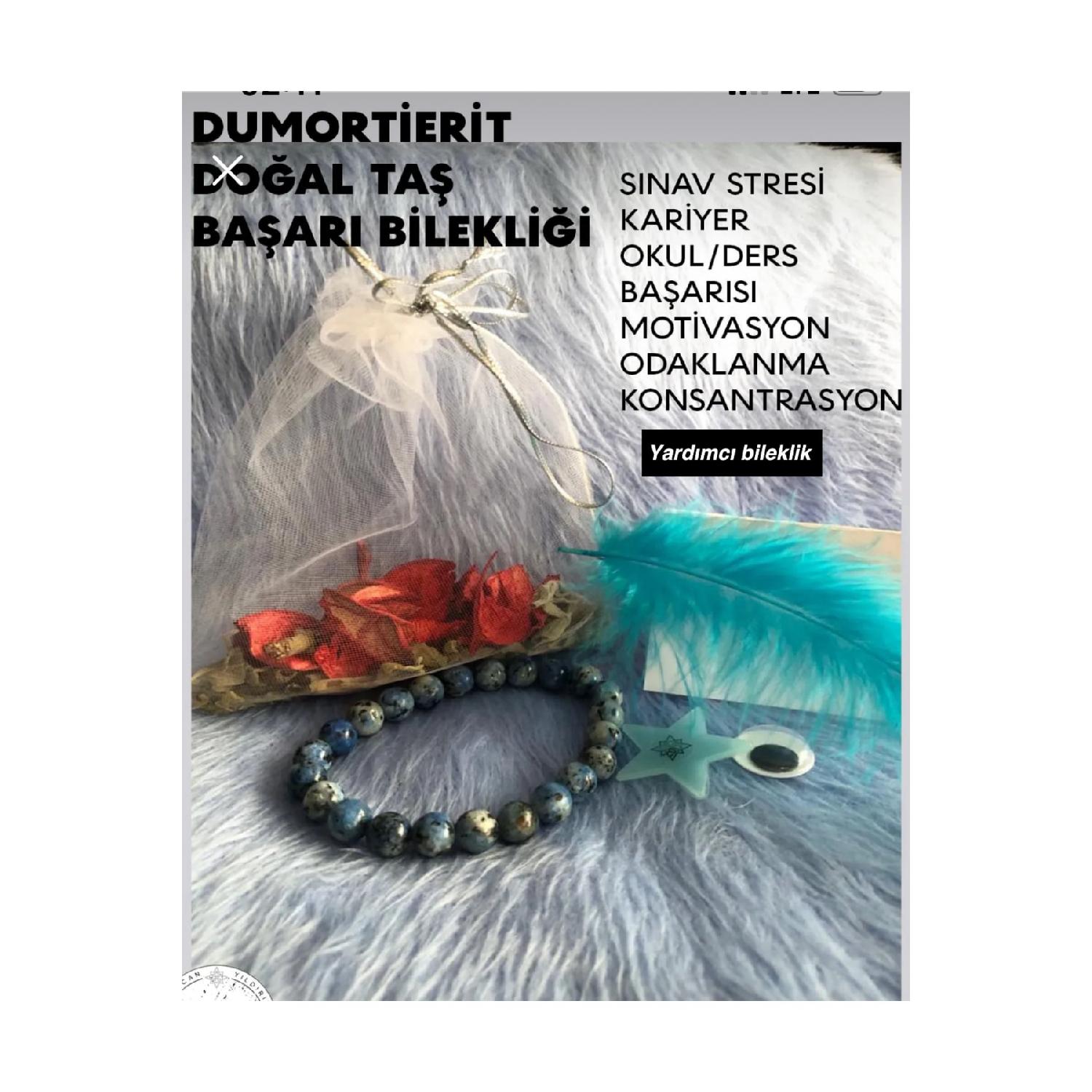 Браслет из натурального целебного камня - Браслет из натурального камня, помогающий успеху Dumortierit